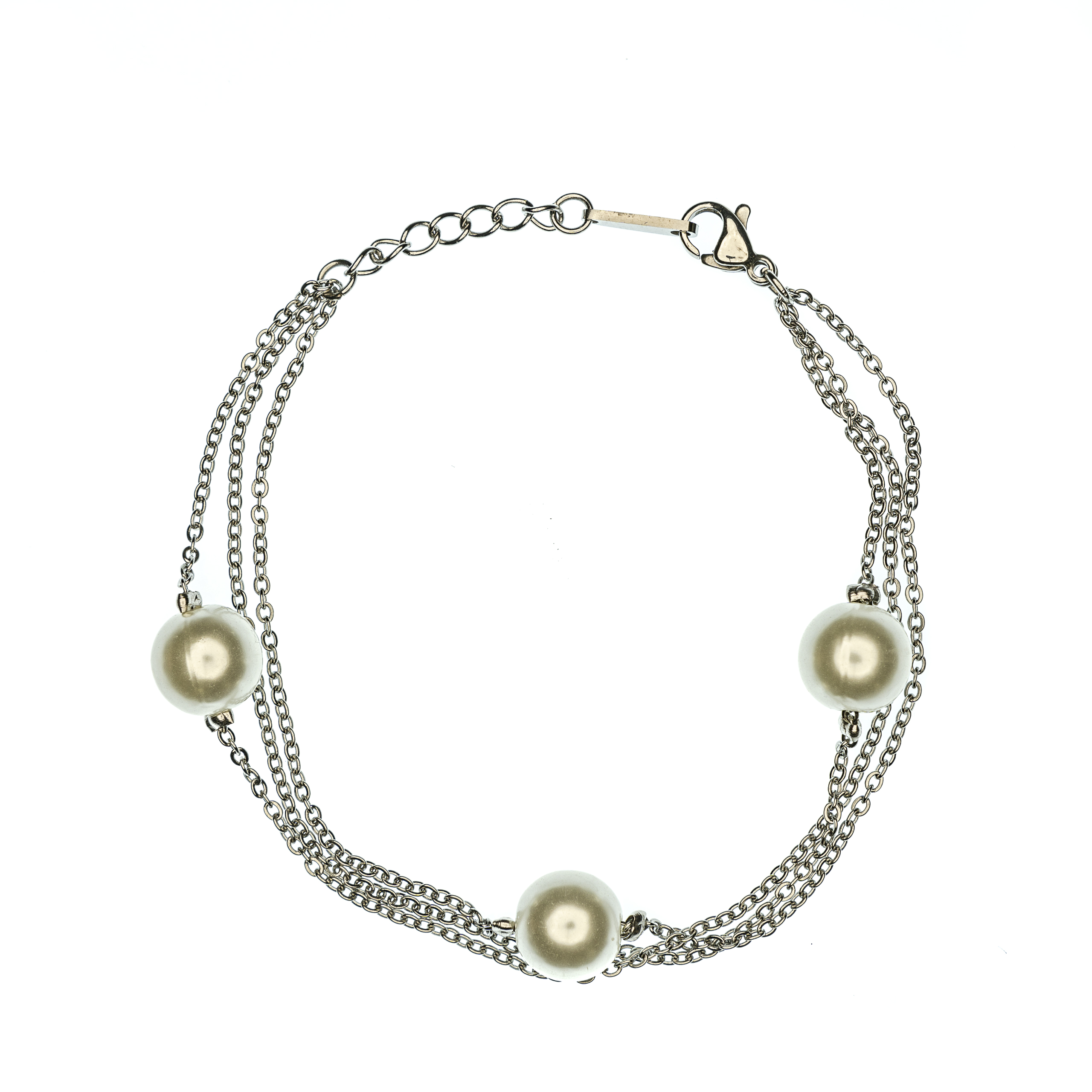 Première Dame Bracelet with 3 White Pearls